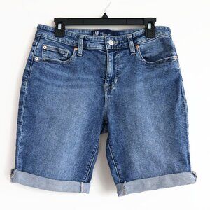 Gap Denim Shorts - 9" Bermuda Short - Medium Wash - Size 6/28